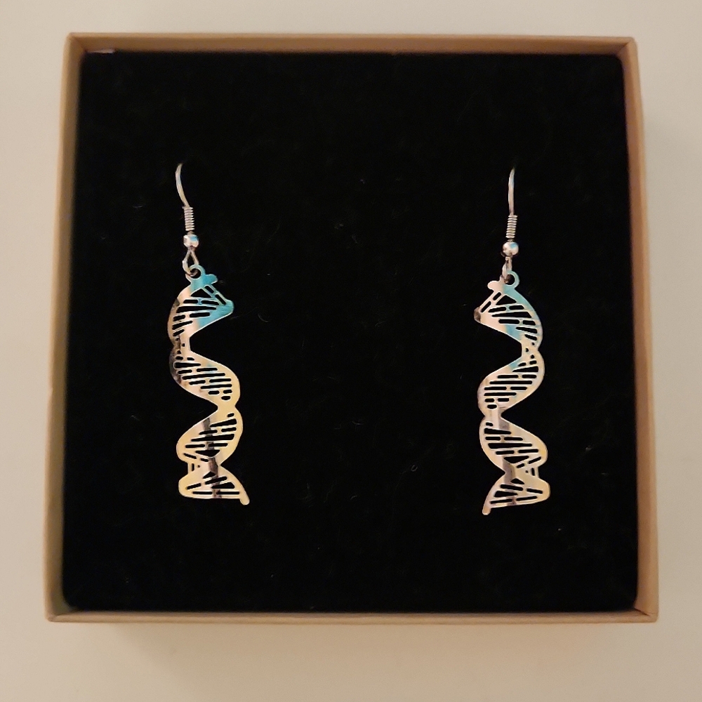 New Boutique Academia DNA Earrings Grooves and Base Pairing